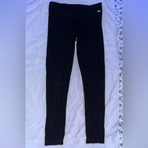 Plain black PINK Victorious Secret leggings.